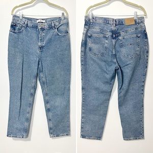 Vintage 90s Tommy Hilfiger High Rise Relaxed Fit Tapered Mom Jeans Size 12
